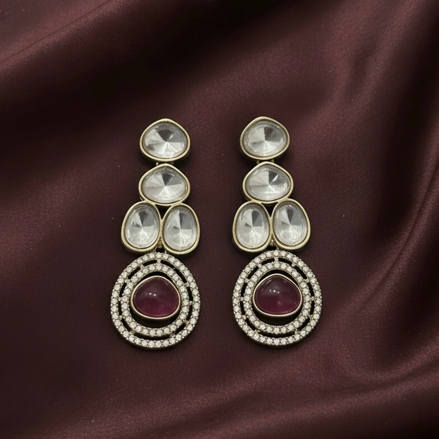 Kundan Drop Earrings