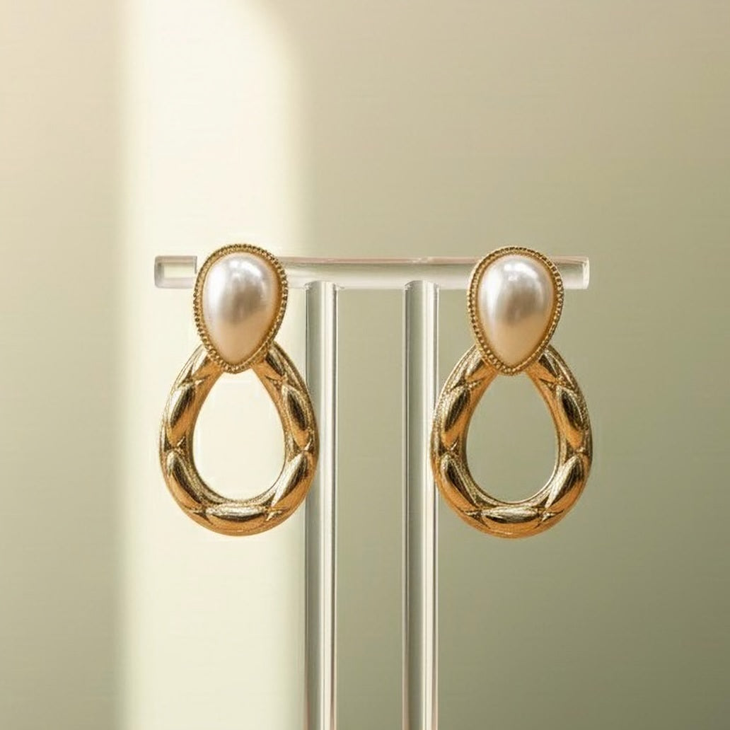 Classic Pearl Loop Danglers