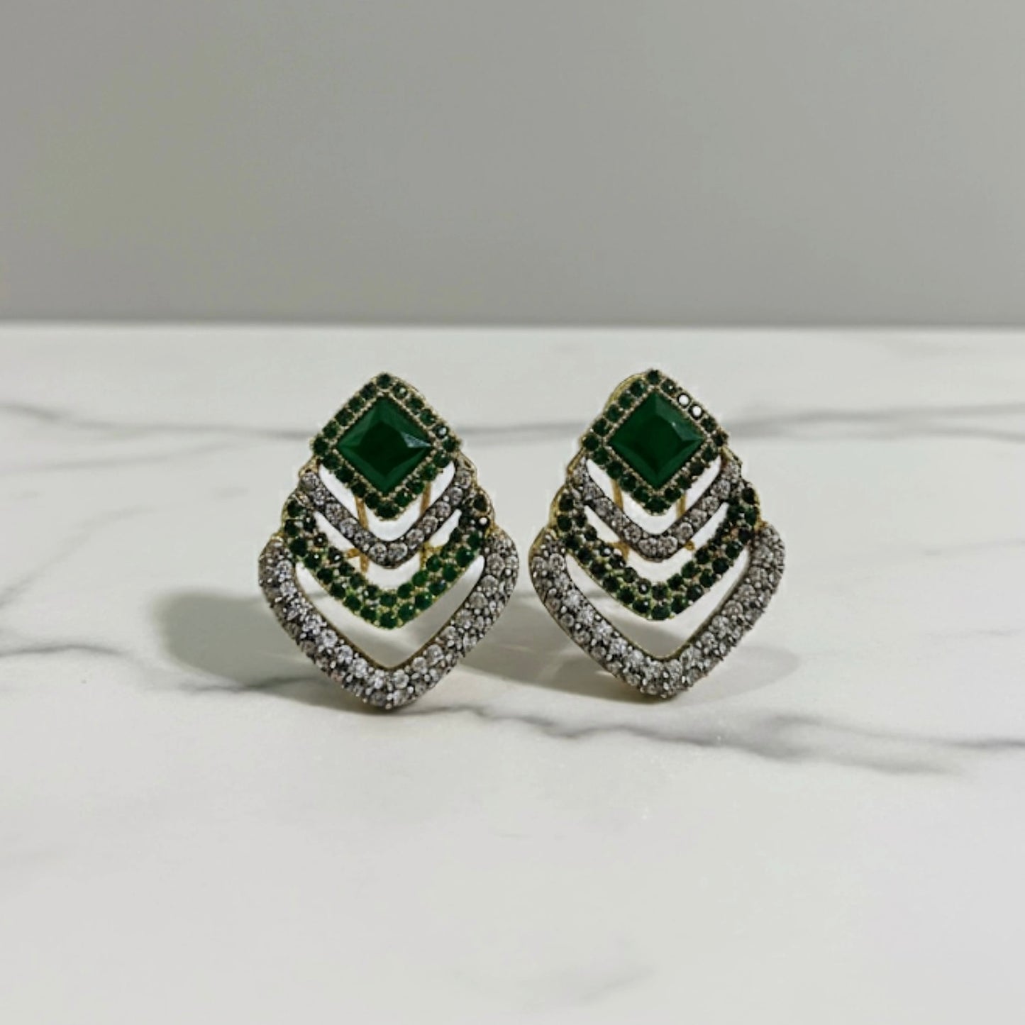 Chevron Sparkle Studs