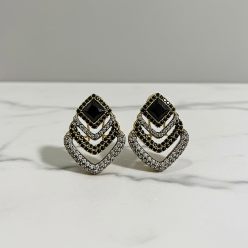 Chevron Sparkle Studs