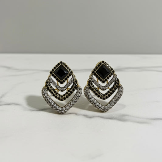 Chevron Sparkle Studs