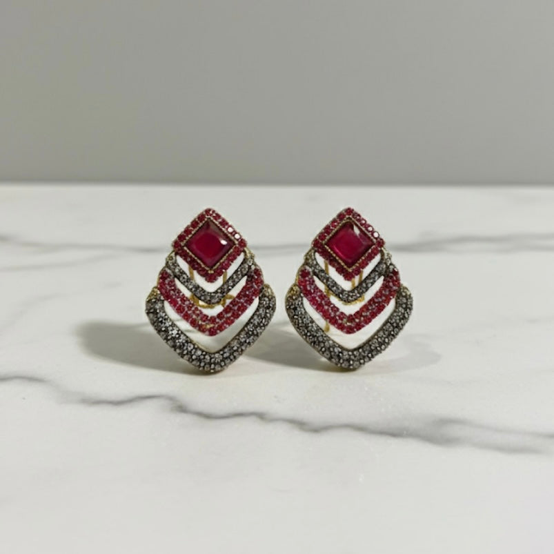 Chevron Sparkle Studs