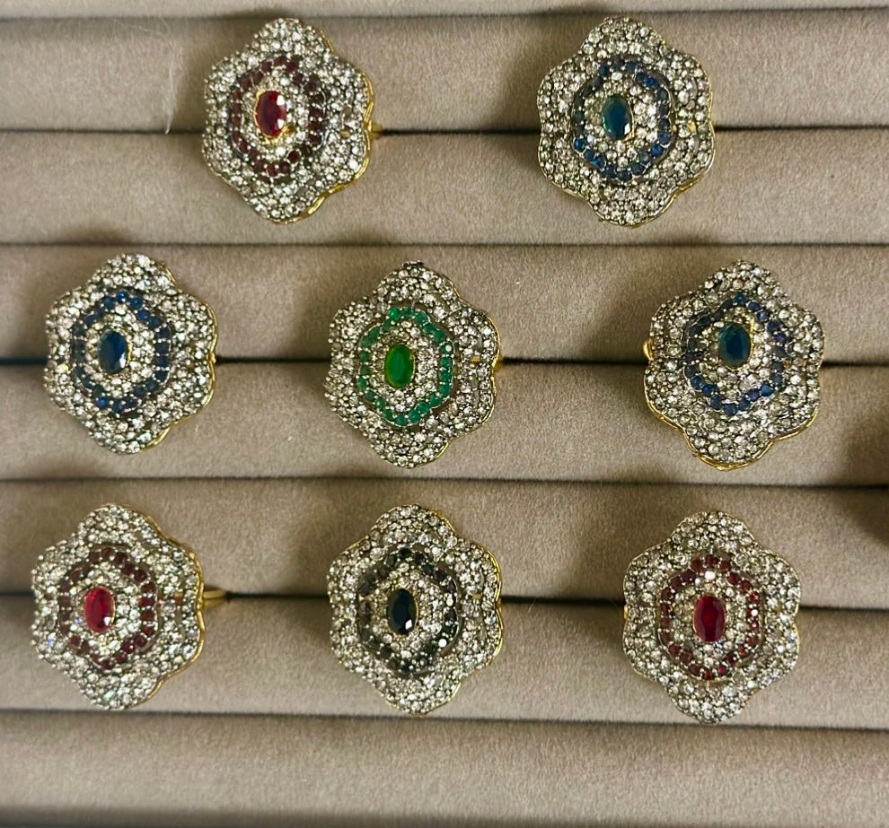 Dazzle Petal Adjustable Ring