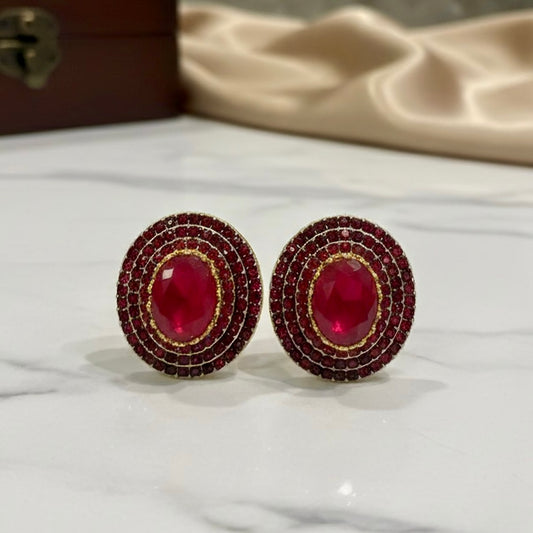 Gul-e-Ruby Studs