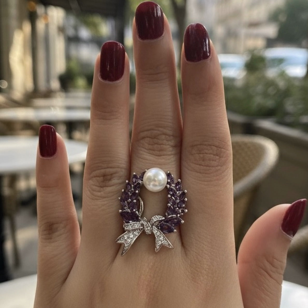 Purple Zircon Ring