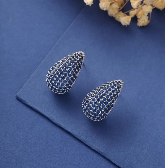 Rhinestone Tear Drop Earrings